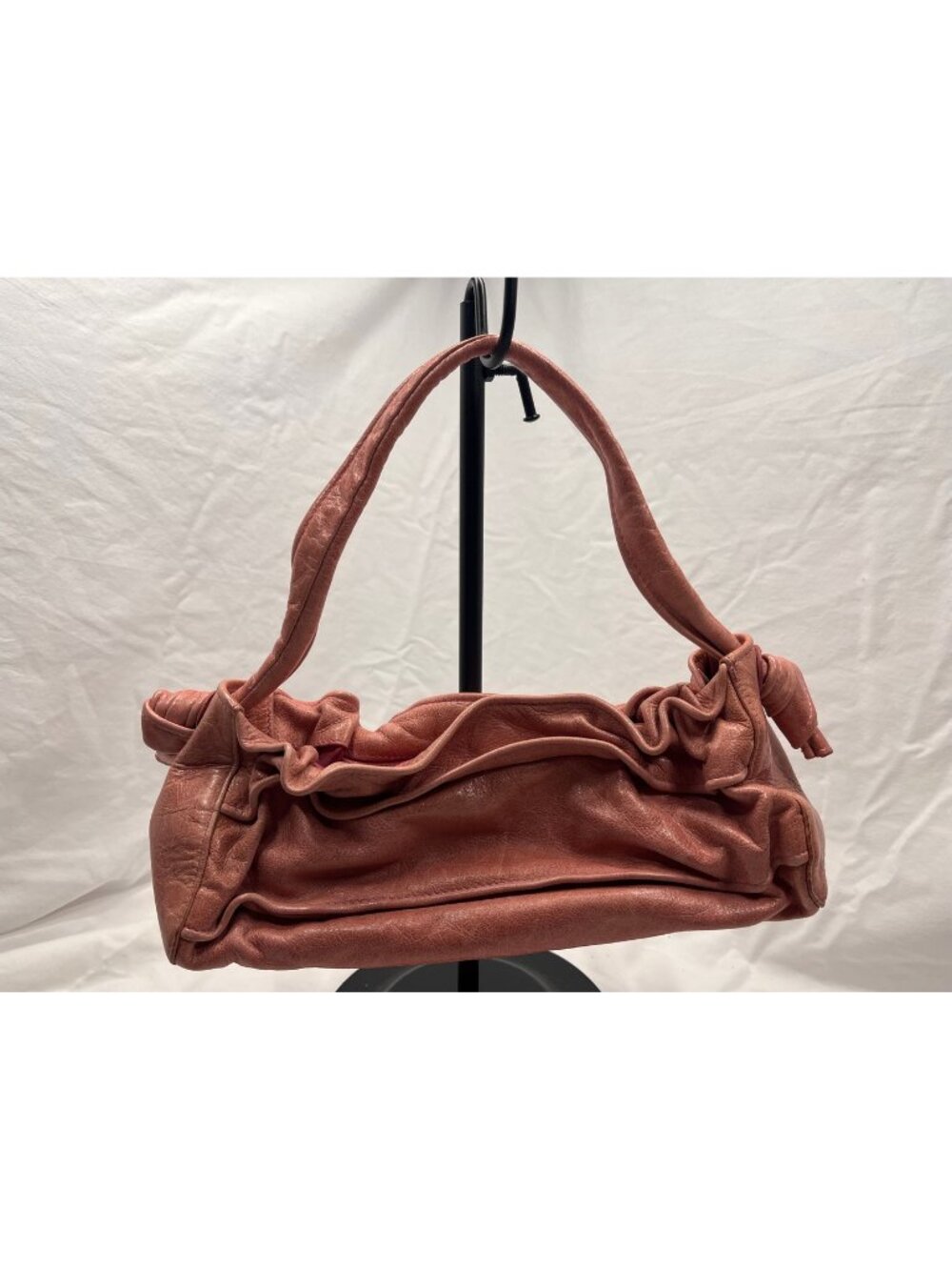 Hobo International Vintage Leather Purse Double Leather Knots Pink